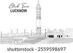 Clock Tower Illustration Hussainabad Lucknow