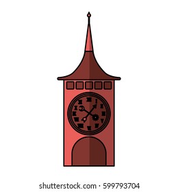 clock of tower switzerland vector illustration design
