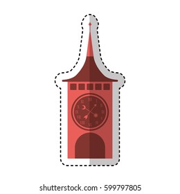 clock of tower switzerland vector illustration design