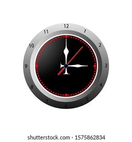 clock traditional time instrument icon. Isolated and flat illustration. Vector graphic - Vector 