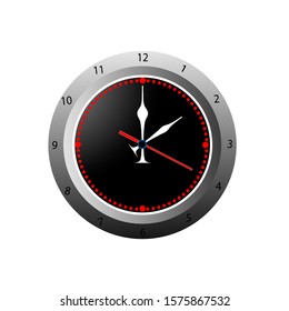 
clock traditional time instrument icon. Isolated and flat illustration. Vector graphic - Vector 