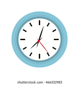 clock traditional time instrument icon. Isolated and flat illustration. Vector graphic