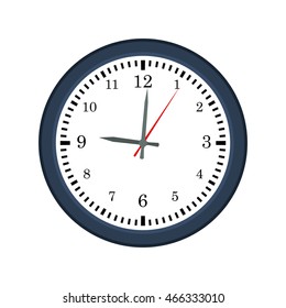 clock traditional time instrument icon. Isolated and flat illustration. Vector graphic