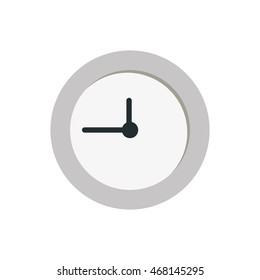 clock traditional time instrument icon. Isolated and flat illustration