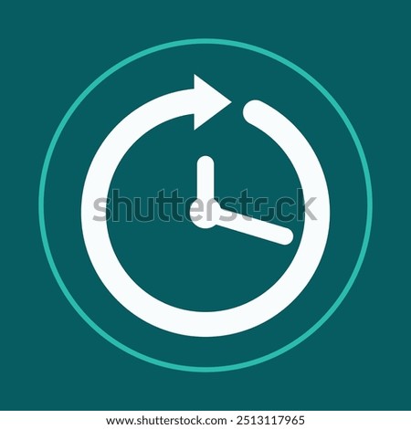 Clock trendy icon worthy abstract vector illustration colorful artwork beautiful design.eps