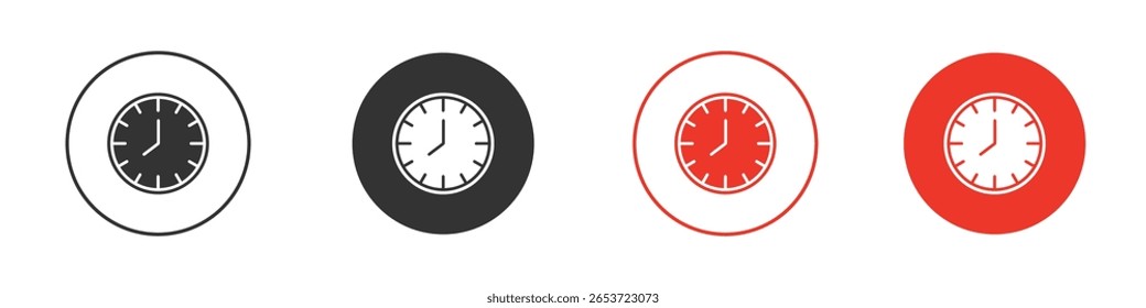 Clock two icon for logo, vector sign symbol for design