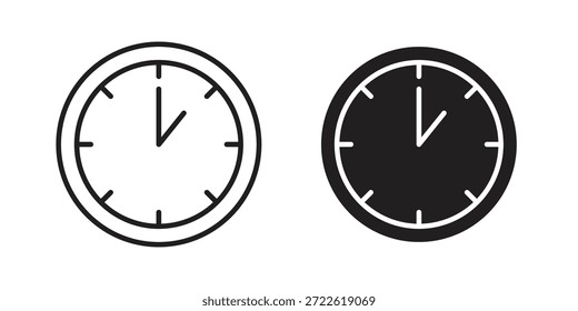 Uhr zwei Symbol Piktogramm in trendigen Umriss Stil. Symbol, Zeichen oder Symbol.
