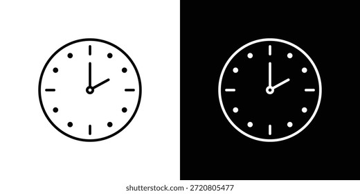 Uhr zwei Symbole Grafik Design Vektorsymbole. Symbol EPS10.