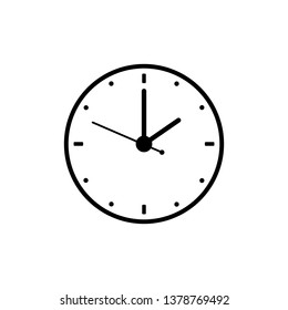 Clock, two o'clock, time icon vector