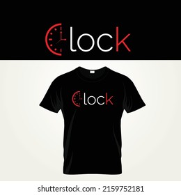 Clock typography t shirt design vector