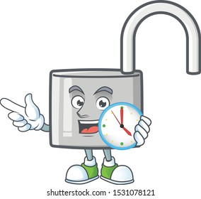 With clock unlock key icon in the character