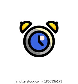 Clock User Interface Outline Icon Logo Vector Illustration
