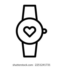 clock valentine icon outline style illustration vector and logo. Icon sign from modern collection for web. Nice design perfect.