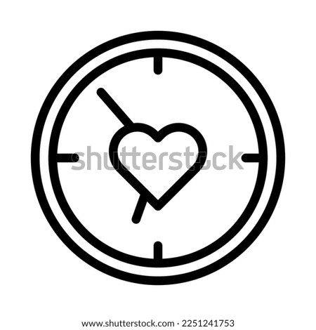 clock valentine icon outline style illustration vector and logo. Icon sign from modern collection for web. Nice design perfect.
