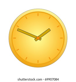 A clock. Vector