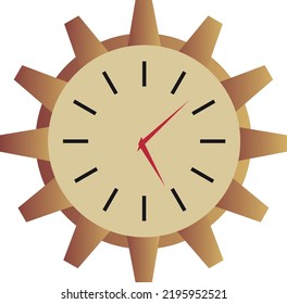 Ilustración de la hora de diseño del vector de reloj