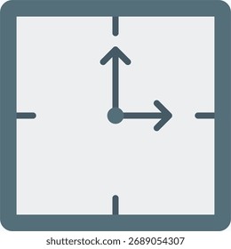 Design de vetor de relógio, gerenciamento de tempo e conceito de rastreamento de produtividade, ilustração de cronograma de escritório e prazo. Ícone Simples