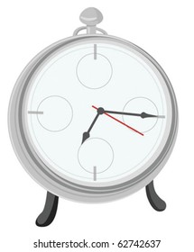 clock. Vector detailed illustration.