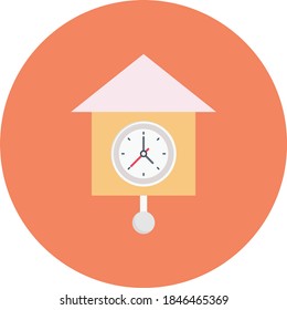 clock vector flat colour icon 
