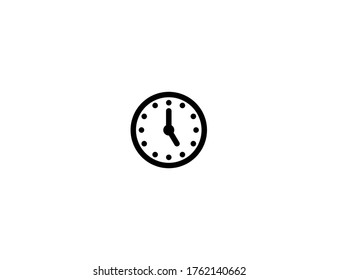 Clock vector flat icon. Isolated clock emoji illustration symbol
