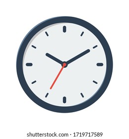 clock vector flat illustration isolated on white background