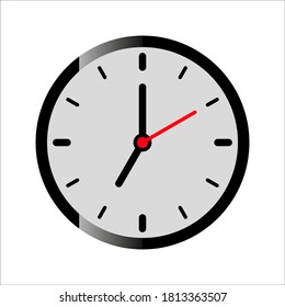 clock vector flat illustration isolated on white background eps 10