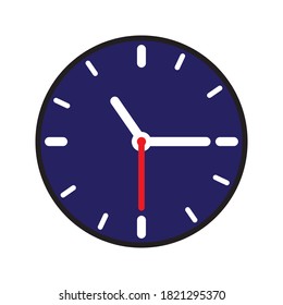 clock vector flat illustration isolated