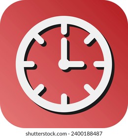 Clock Vector Glyph Gradient Background Icon For Personal And Commercial Use.
