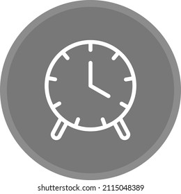 Clock Vector Grey Circle Line Icon Design