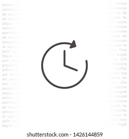 clock vector icon 10 eps , Lorem ipsum Flat design