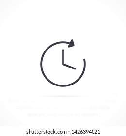 clock vector icon 10 eps , Lorem ipsum Flat design