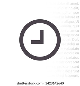 clock vector icon 10 eps , Lorem ipsum Flat design