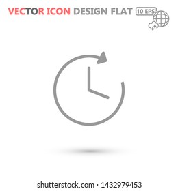 clock vector icon 10 eps , Lorem ipsum Flat design