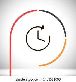 clock vector icon 10 eps , Lorem ipsum Flat design