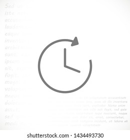 clock vector icon 10 eps , Lorem ipsum Flat design