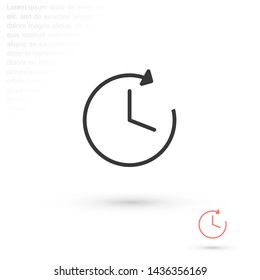 clock vector icon 10 eps , Lorem ipsum Flat design