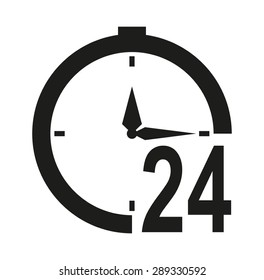 Clock vector icon - 24 H