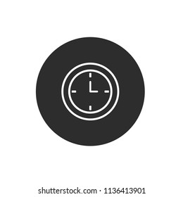 Clock vector icon with background