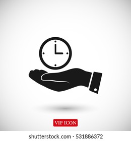 clock vector icon, vector best flat icon, EPS