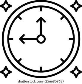 Clock vector icon. Can be used for printing, mobile and web applications.