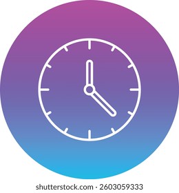 Clock vector icon. Can be used for printing, mobile and web applications.