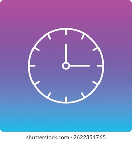 Clock vector icon. Can be used for printing, mobile and web applications.