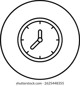 Clock vector icon. Can be used for printing, mobile and web applications.