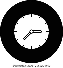 Ícone de vetor de relógio. Pode ser usado para impressão, aplicativos móveis e da Web.
