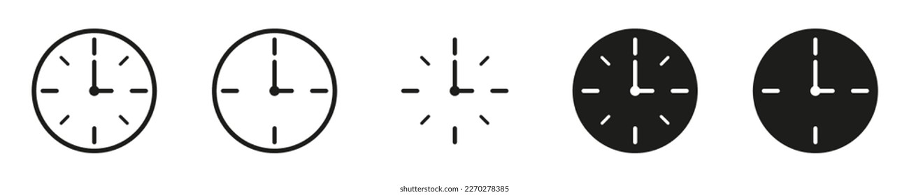 Clock vector icon. Clocks icon collection design. Circle arrow icon. Time icon. Vector illustration. EPS 10