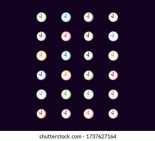 Clock Vector Icon Design Isolated Art Modern Illustration Elegant
