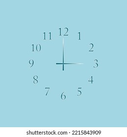 Clock vector icon. Clock face isolated, vector illustration