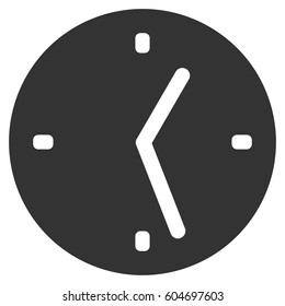 Clock vector icon. Flat gray symbol. Pictogram is isolated on a white background. Designed for web and software interfaces.