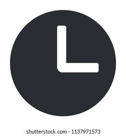 Clock vector icon. Flat icon. Time symbol.