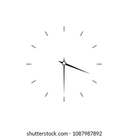 Clock vector icon. Vector illustration